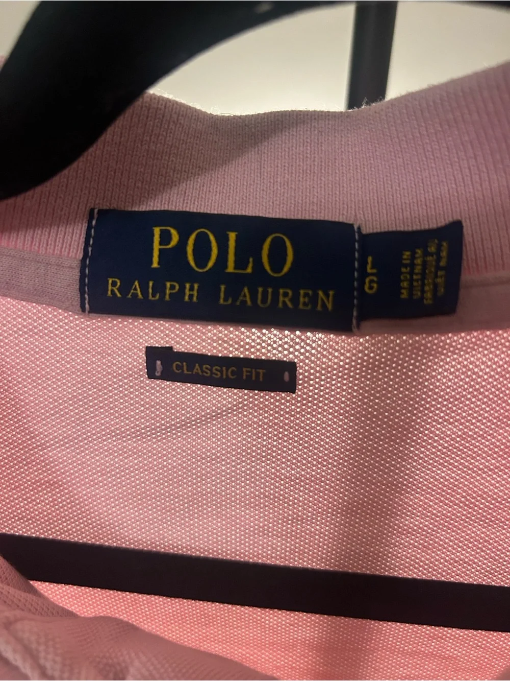 Ralph Lauren Men’s Light Pink Polo with Navy Pony